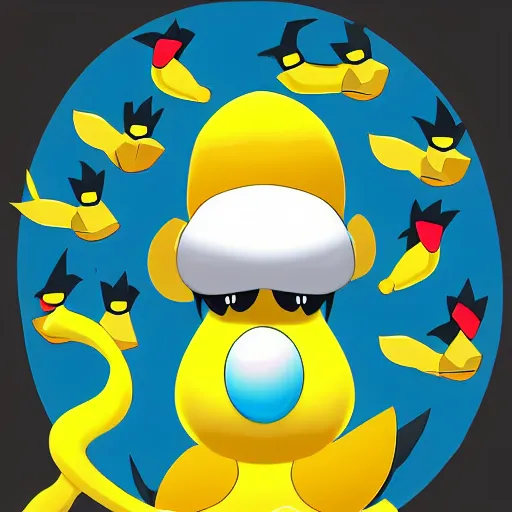 Prompt: banana duck as a new pokemon