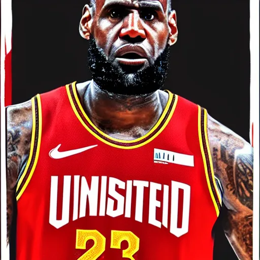 Prompt: United States President Lebron James, 2022, official portrait