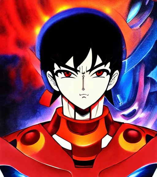 Prompt: go nagai ishikawa ken style manga anime super robot portrait detailed painting drawing realistic 3d hd key visual official media with touch of frank Miller Alex Ross ito junji giger style trending