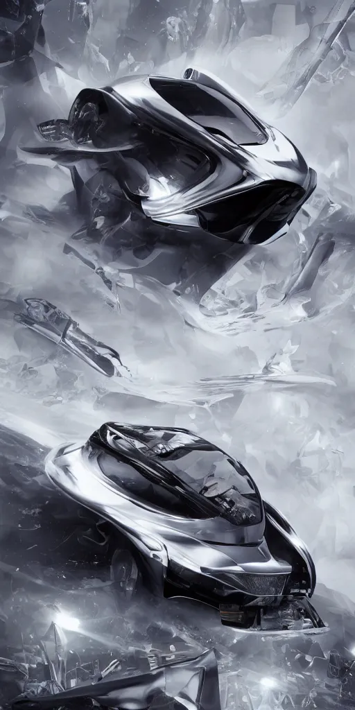 Image similar to sci-fi car, zaha hadid, wall structure, logotype, car, on, the coronation of napoleon painting, digital billboard in the middle, trending on artstation, octane render pinterest, keyshot product render pinterest, reflections, gloss, shiny, artwork in style of Sheng Lam