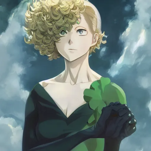 Image similar to tatsumaki from one punch man, art by makoto shinkai, ross tran, kuvshinov ilya, cushart krenz, wlop, detailed, sharp focus, intricate