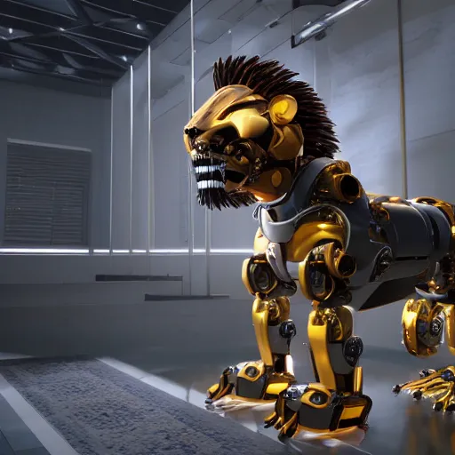 Prompt: a robot lion, unreal engine 5, 8k, realistic, smooth