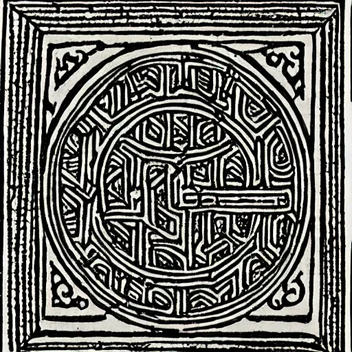 Prompt: detailed prints of medieval seal designs