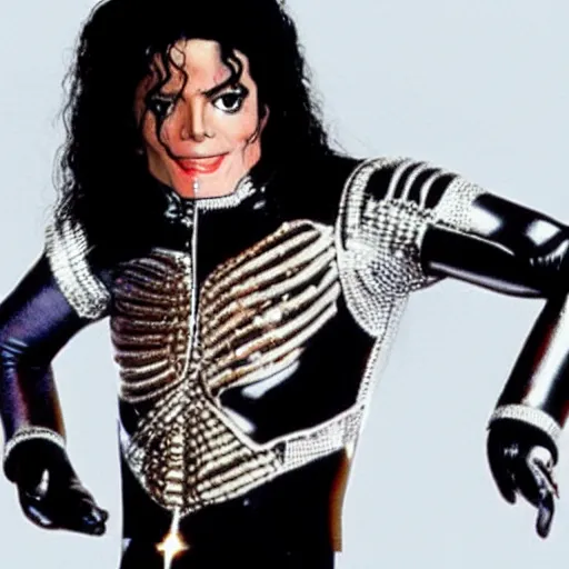 Prompt: Michael Jackson as a cyborg