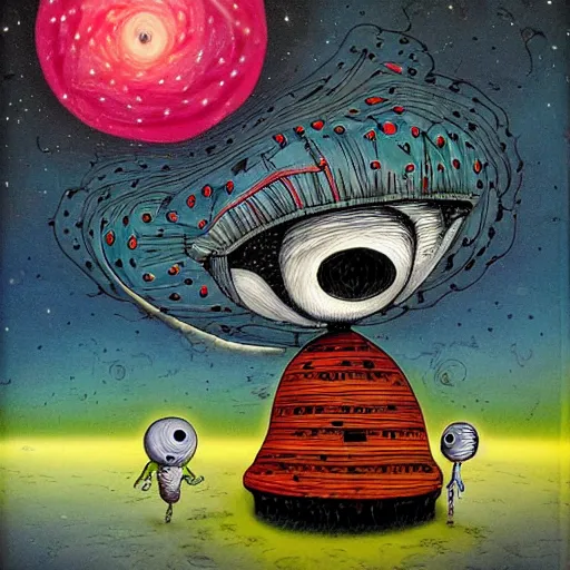 Image similar to Liminal space in outer space by Tim Burton