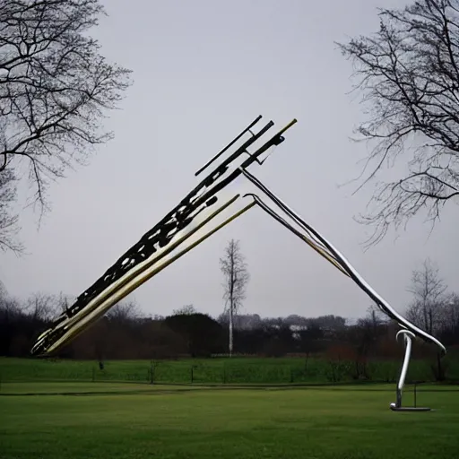 Prompt: the biggest musical instrument ever, painted by david shrigley