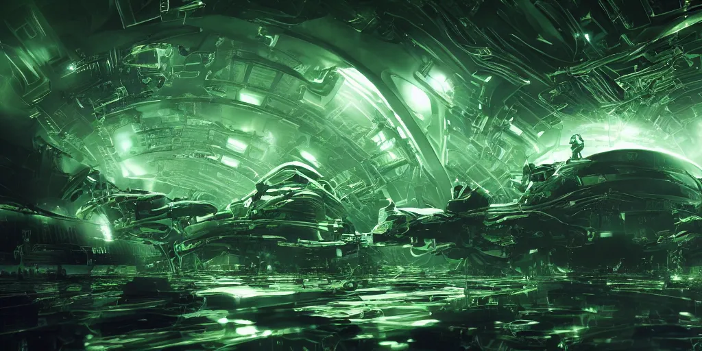 Image similar to A dark green neurological network spanning across the galaxy, realistic 4k octane beautifully detailed render, 4k post-processing, highly detailed, intricate complexity, epic composition, magical atmosphere, cinematic lighting, masterpiece, ultra hd