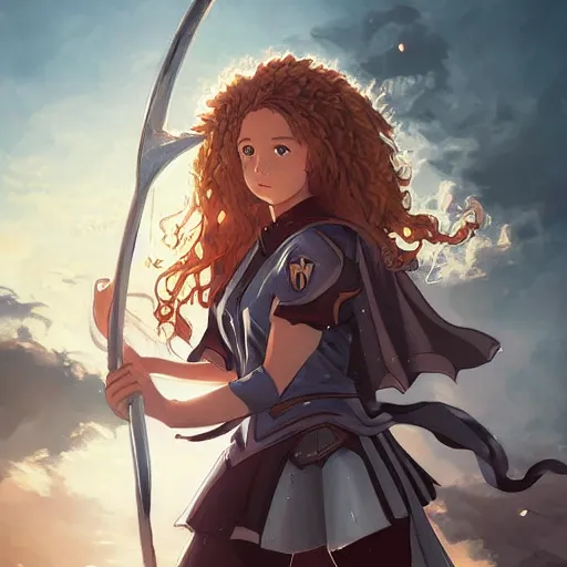 Prompt: An anime portrait of Hermione granger as a Valkyrie, by Stanley Artgerm Lau, WLOP, Rossdraws, James Jean, Andrei Riabovitchev, Marc Simonetti, and Sakimichan, tranding on artstation