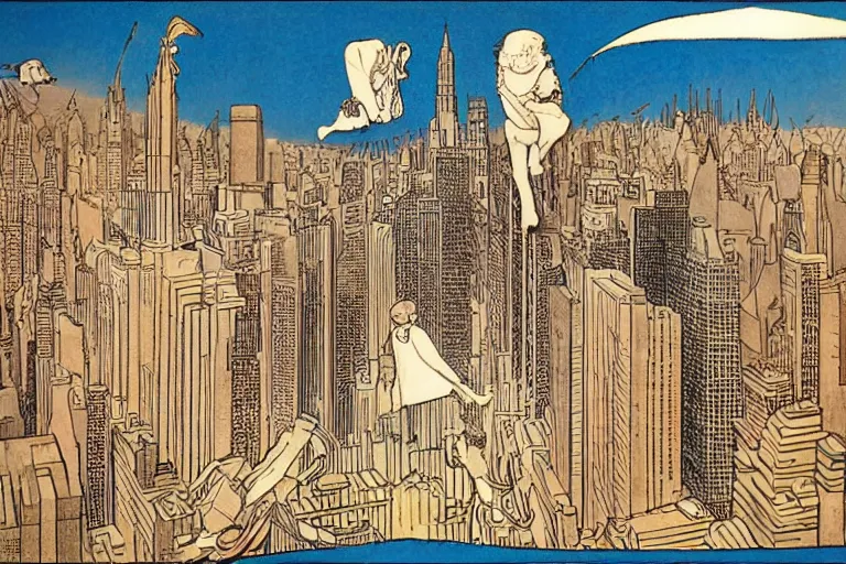 Image similar to artwork by winsor mccay