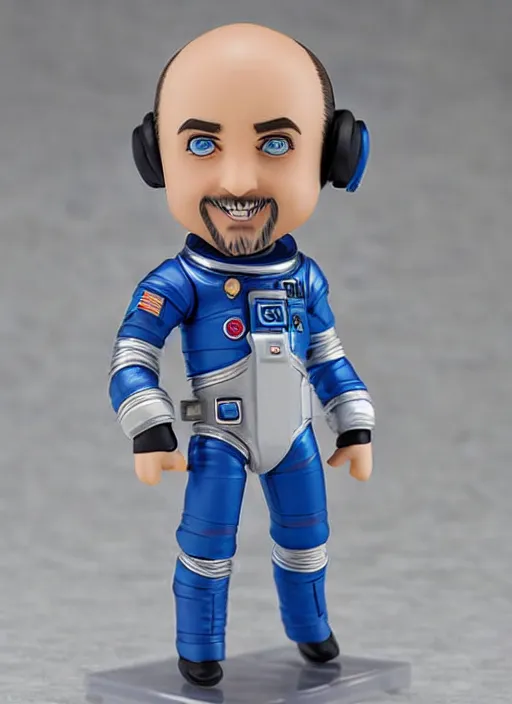 Image similar to richard garriott, a nendoroid of richard garriott astronaut figurine, realistic face, detailed product photo