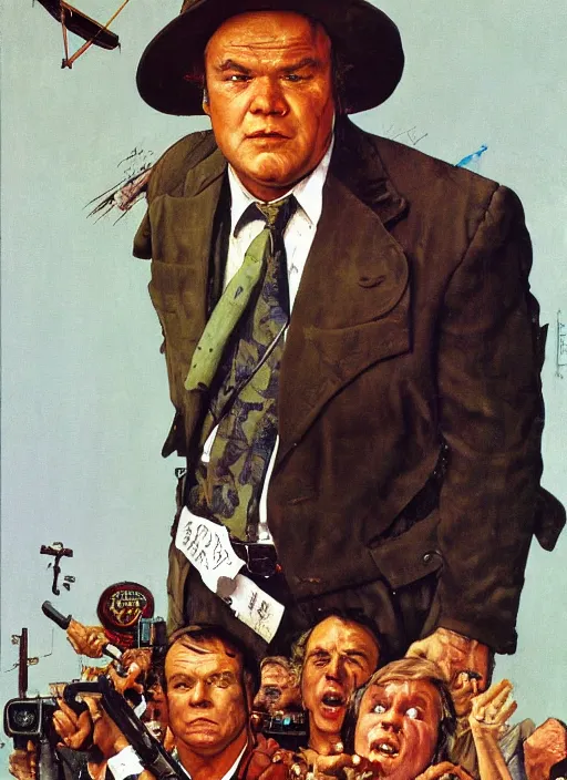 Image similar to painting of joe don baker in mitchell ( 1 9 7 5 ) by norman rockwell, detailed