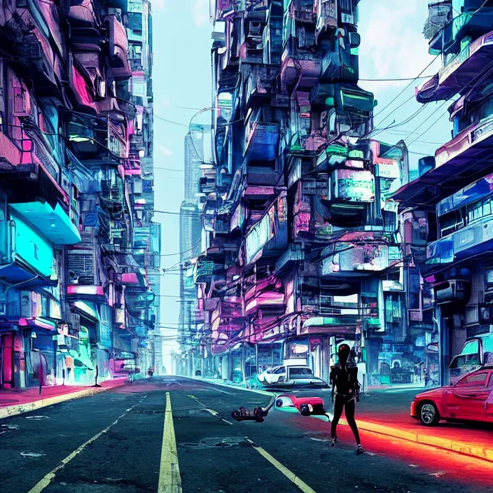 Image similar to streets of south america in 2 0 7 0, cyberpunk, futuristic