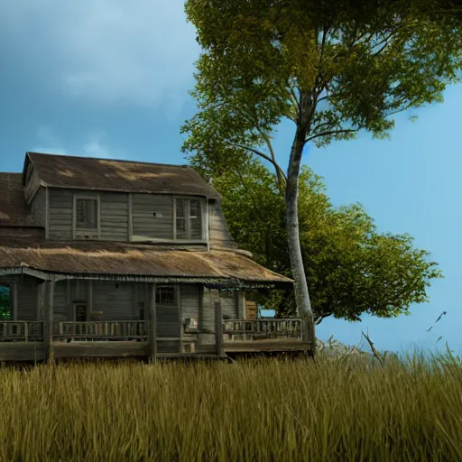 Image similar to house on the island, unreal engine, high detail, realism, award winning, detailed lighting