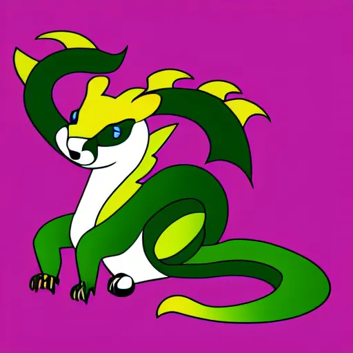 Image similar to vector art of welsh dragon and panda mixed, intercrossed, chimera, adobe illustrator