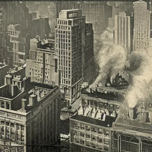 Image similar to a historic photo from 1900 shows a alien rampage in the streets of new york, ultra realistic details, 8k