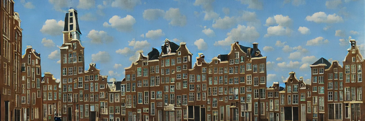 Prompt: amsterdam painting magritte