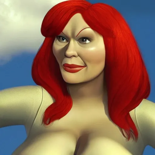 Image similar to christina hendricks as elastic girl,