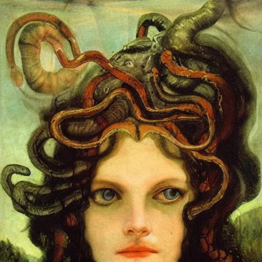 Image similar to Medusa by Arnold Böcklin