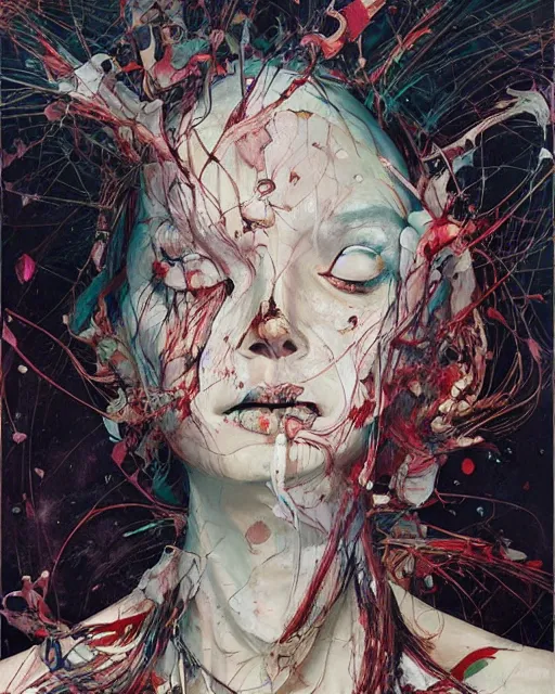 Image similar to there is ugliness in beauty, but there is also beauty in ugliness. in the style of adrian ghenie, esao andrews, jenny saville, edward hopper, surrealism, dark art by james jean, takato yamamoto