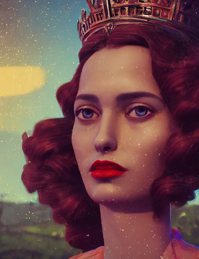 Image similar to blurred background. close-up portrait of a goddess in crown, by Alfred Eisenstaedt, Afarin Sajedi and Alena Aenami. unreal engine