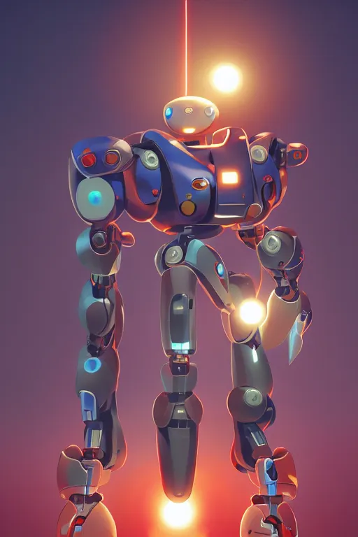 Image similar to metabots medabots medarotto medarot robot minimalist comics, behance hd by jesper ejsing, by rhads, makoto shinkai and lois van baarle, ilya kuvshinov, rossdraws global illumination ray tracing hdr radiating a glowing aura