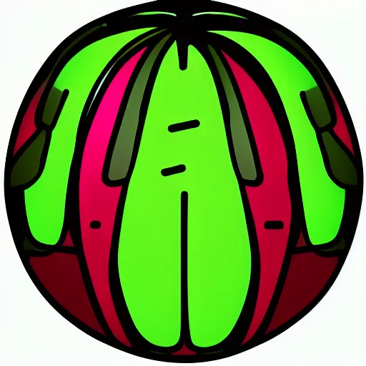 Prompt: an app icon of a watermelon