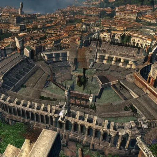 Prompt: The city of Rome featured in dark souls 1