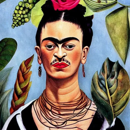 Prompt: art by Frida Kahlo