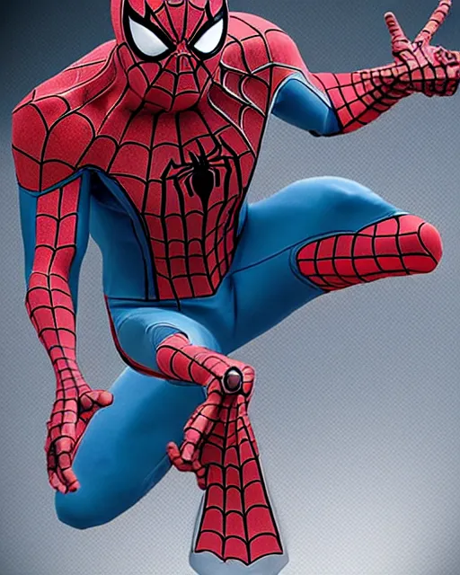 Image similar to spider - armor mk iii : designed using horizon labs resources to oppose the latest versions of the sinister six spiderman