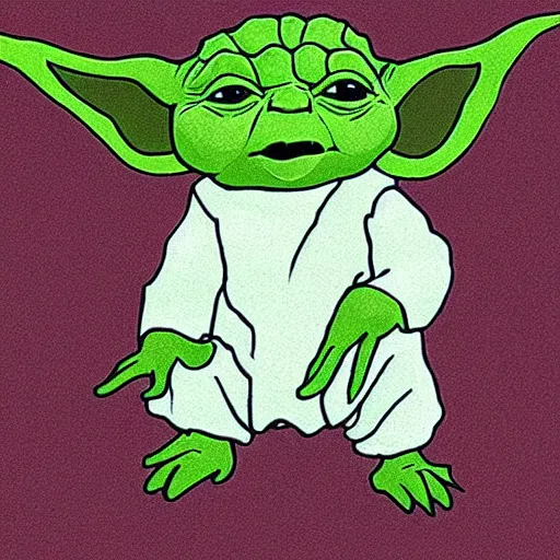 Image similar to a character that has no ears but is very yoda - like