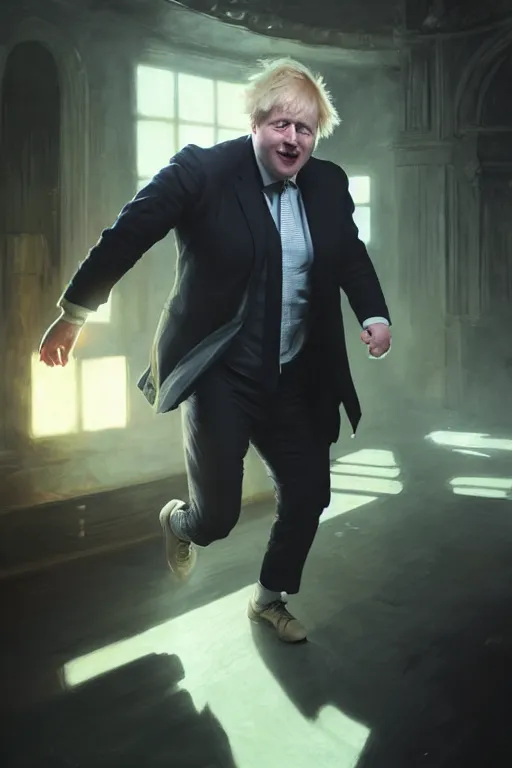Prompt: boris johnson dancing in a nightclub, anatomy, bathed in light, highly detailed, photorealistic, artstation, smooth, sharp focus, illustration, unreal engine 5, 8 k, art by artgerm and greg rutkowski and edgar maxence