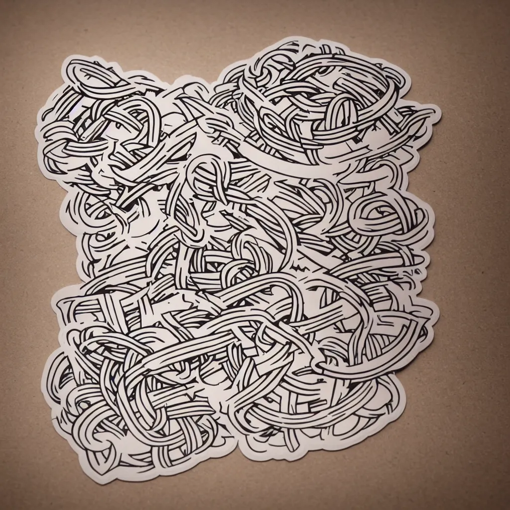 Prompt: infinite knot; die-cut sticker; logo; high resolution; best logo; beautiful graphic