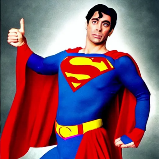 Prompt: Ricardo Darín as Superman 90's film