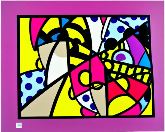 Image similar to artwork by romero britto