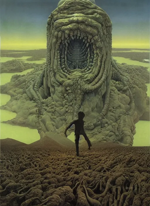 Prompt: hyper realistic end of the world by zdzisław beksinski and norman rockwell and greg rutkowskiweta studio, tokyo futuristic in background, and lucasfilm, realm of the ovarian machine, horror art, the darkest hour