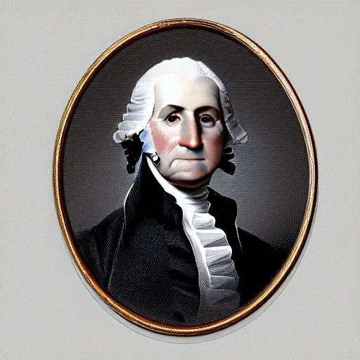 Image similar to hyper realistic dslr shot of george washington incredible detail features in 2 0 2 2