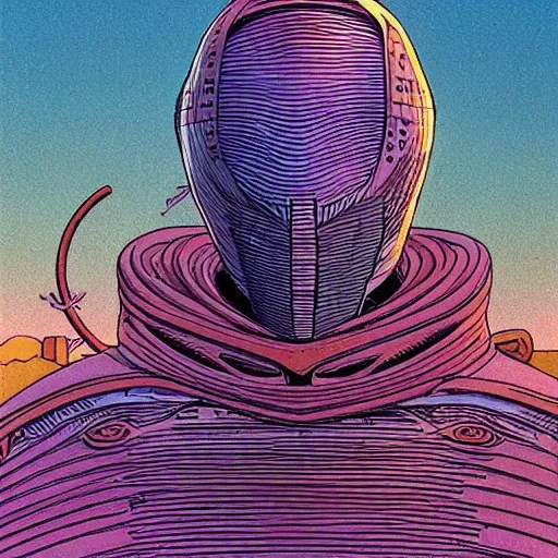 Image similar to techno - spirit utopian gallant knight, future perfect, award winning art by moebius