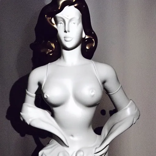 Image similar to golden statue of lana del rey