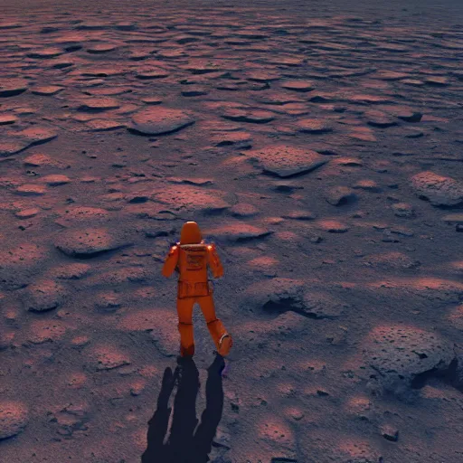 Image similar to me h walking in the durface of mars ,octane render, trending on artstation