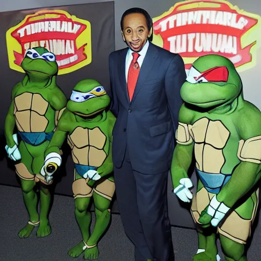 Image similar to Stephen A. Smith as a Teenage Mutant Ninja Turtle