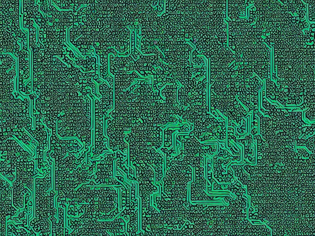 Image similar to cellular automata circuit board pattern, detailed, realistic