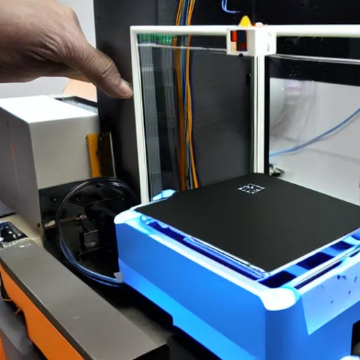 Prompt: 3 d printer printing a 3 d printer