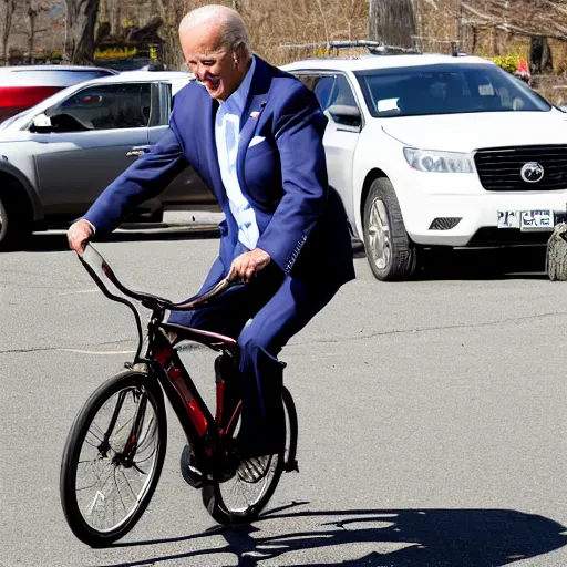 Image similar to Biden falls off of bike