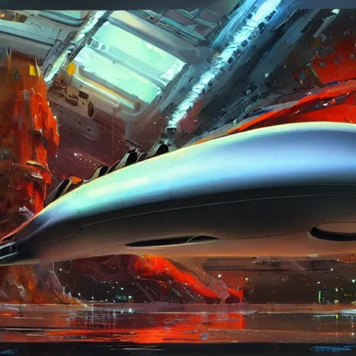 Image similar to robotic cyborg - orca submarine concept art by john berkey, futuristic, sci - fi, science ficiton, digital art trending on artstation