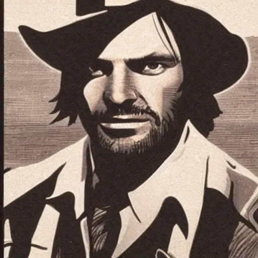 Prompt: John Marston high school yearbook photo