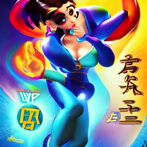 Image similar to chun li, pixar multiverse style, stunning, hd, highly detailed