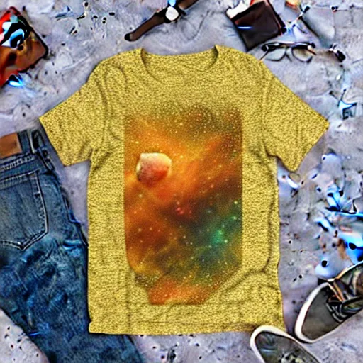 Image similar to Breathtaking nature inspired digital art tshirt trending on redbubble, masterpiece, closeup detailed thumbnail of design