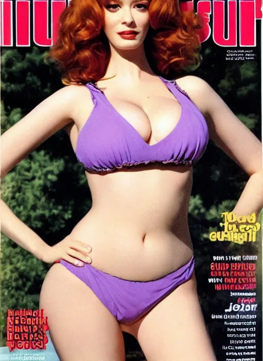 Image similar to christina hendricks on the cover of swimsuit illustrated 1 9 7 0