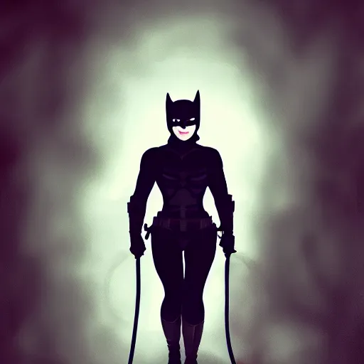 Image similar to joe biden as catwoman from batman returns, foggy atmosphere, dramatic lighting, vivid colors, trending on artstation, 8 k