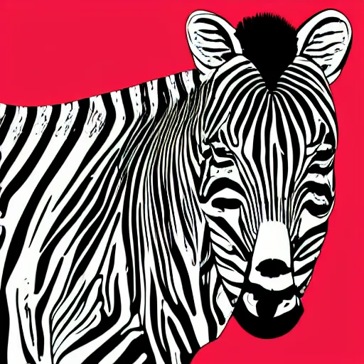 a closeup of a zebra, in retro colors, synthwave | Stable Diffusion ...
